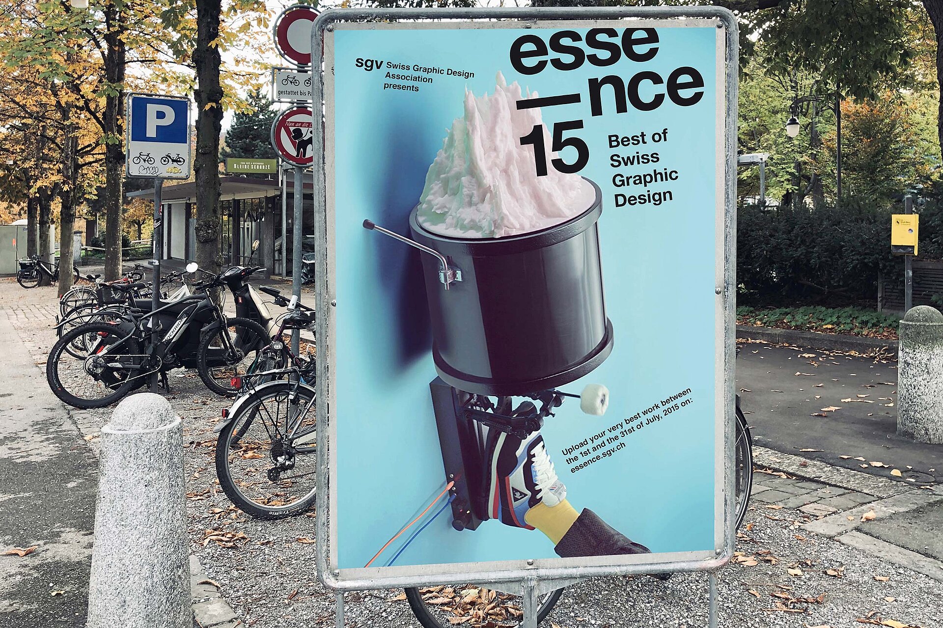essence swiss graphic design poster bikes branding bern